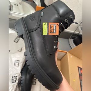Brand new mens Timberland PRO Direct attach steel toe leather work boots size 10